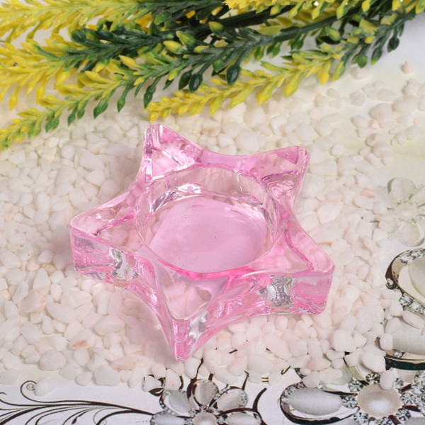 Подсвечник "Tea-звезда" 7,5*2,5см цвет розовый (1/1)