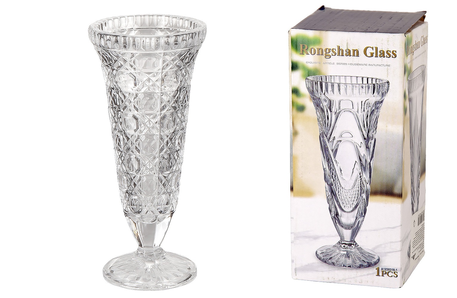 Ваза "Mercury" 17,5см, v=120мл (стекло) (инд.коробка) (1/36)