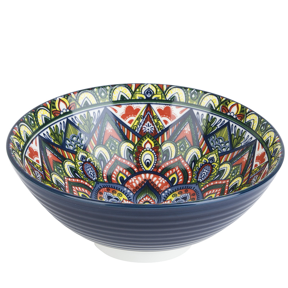 "Arabesque" Салатник 20,5см 1200мл (синий) фарф.(6/48)