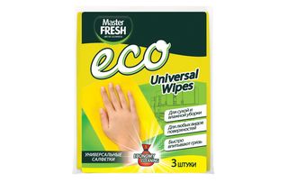 Универсальные салфетки д/уборки 3шт Master FRESH ЭКОНОМ (1/45)