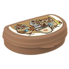 Бутербродница 15*10см Совы пласт.(1/24)