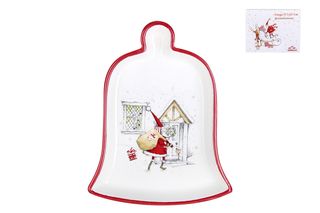 "Merry Christmas" Блюдо 19,5*15,1см ф.колокольчик(доломит) п/у (1)