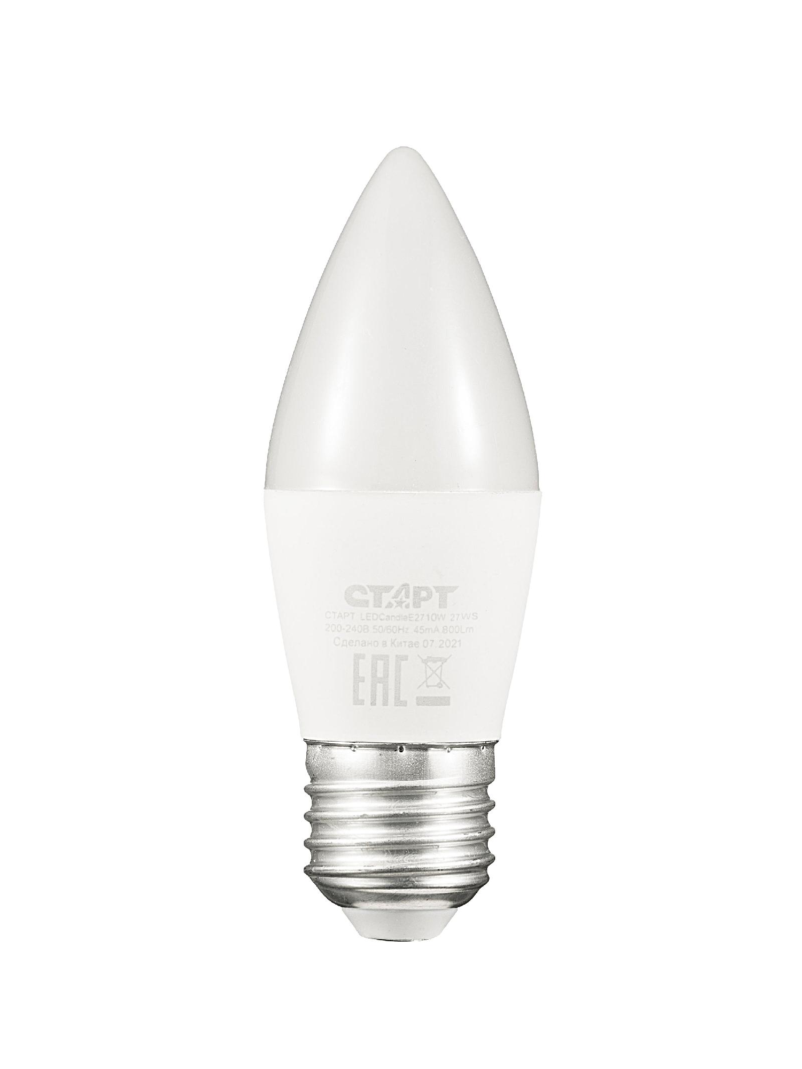 Лампа ECO LEDCandleE27 10W 30 WS СТАРТ (10/10)