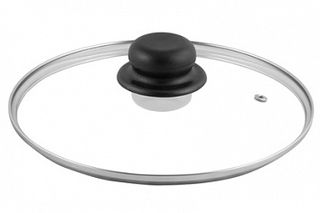 Крышка 160мм ТМ Appetite стекл, метал обод, пласт кнопка (15)