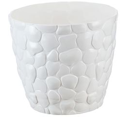 Кашпо "Камни" d=220мм 4,8л Белый,пласт. (1/20)