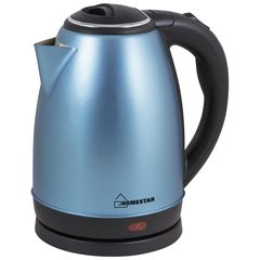 Чайник 1,8л Homestar стальной, синий 1500В автооткл, защита от раб.без воды, поворот 360 (1/12)