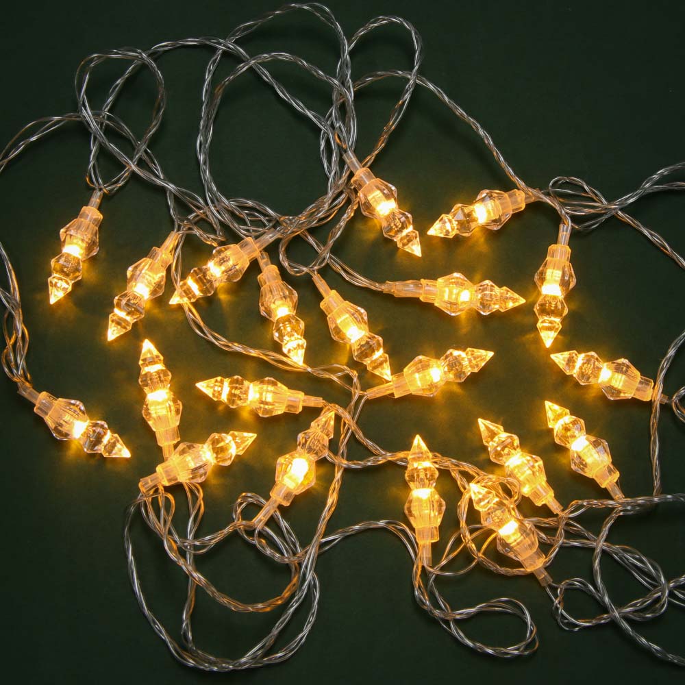 Гирлянда эл. с насадками "Алмазные подвески" 4м, 20LED, шампань, пост свеч., ПВХ проз, 220В СБ (1/1)