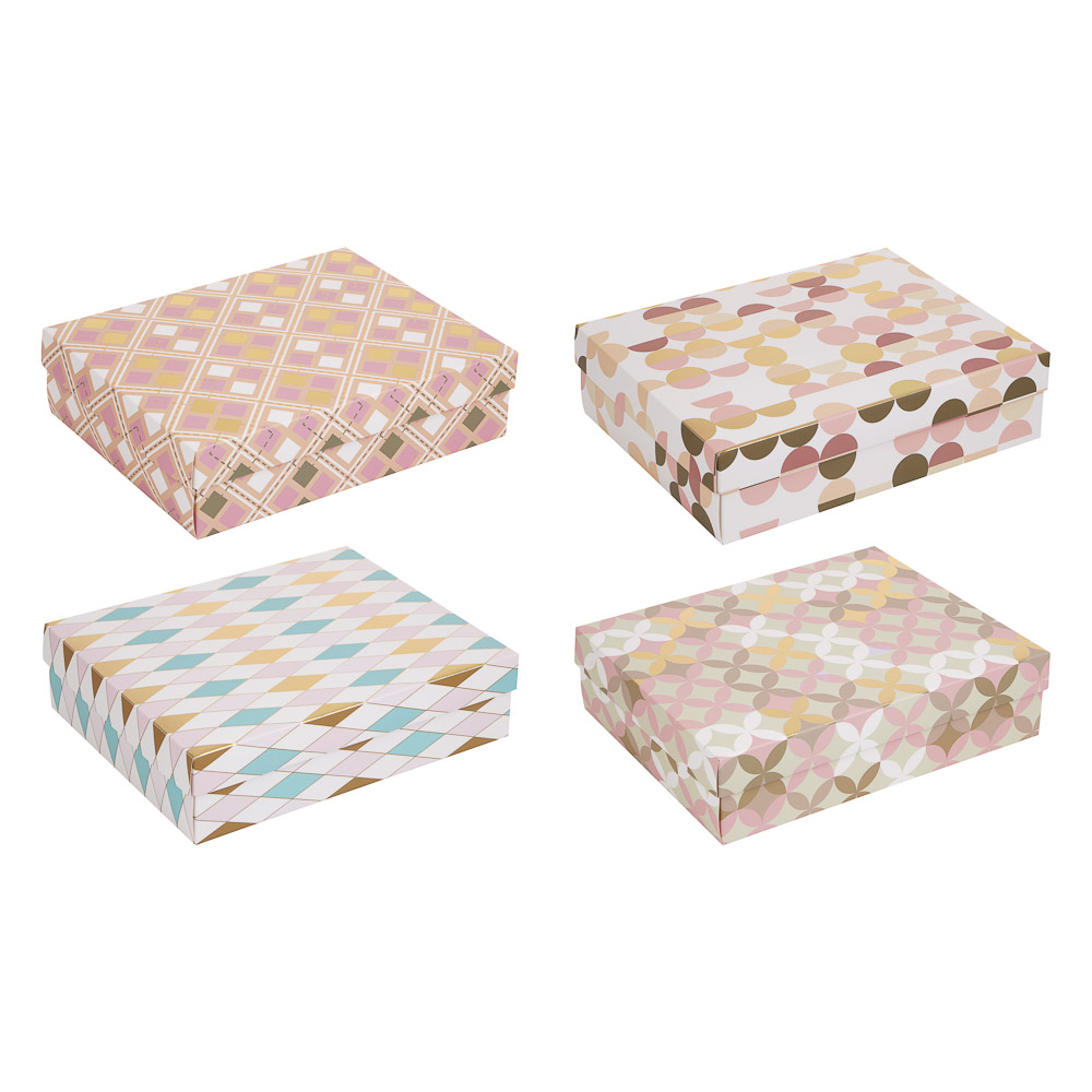 Коробка складная 27x20,5x6,8см, бумага, 4 диз (4/220)