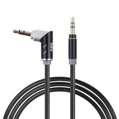 Кабель 3.5мм mini Jack-mini Jack, 1м, оплетка TPE, поворотный штекер, пластик (1/12/24)