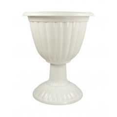 Вазон "Жасмин" 18л на выс. нож. (белый),пласт. (5)