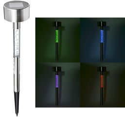 Фонарь садовый на солн.батарее 5,5*29см,1LED ,пластик,акрил (1)