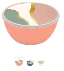 Миска с крышкой 0,97л с IML декором,пласт. (1/20)