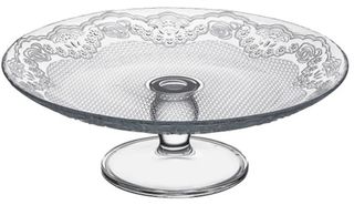 Блюдо Lacy 300мм на ножке стекло(1)