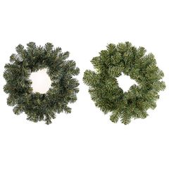 Венок Рождественский 30 см, ПВХ, зеленый СНОУ БУМ (1/10)