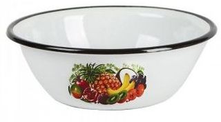 Миска 2,0л Эквадор (белая) эмаль(1/12)
