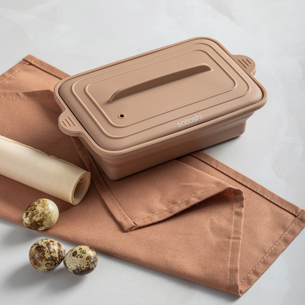 Контейнер д/запекания (пароварка) 20х11х7см прямоуг., силикон SATOSHI (1/6/72)