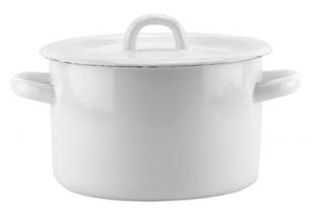 Кастрюля  2,0л б/дек белая эмаль(8)