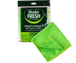 МИКРОФИБРА д/стекол и зеркал 1шт Master FRESH (1/30)