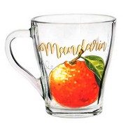 Кружка 250мл "Грация" Полезный мандарин стекло(20/1200)