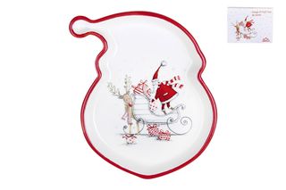 "Merry Christmas" Блюдо 19,9*15,1см ф.санта(доломит) п/у (1)