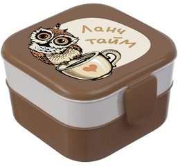 Контейнер для обеда (0,4+0,4л) Совы пласт.(1/12)