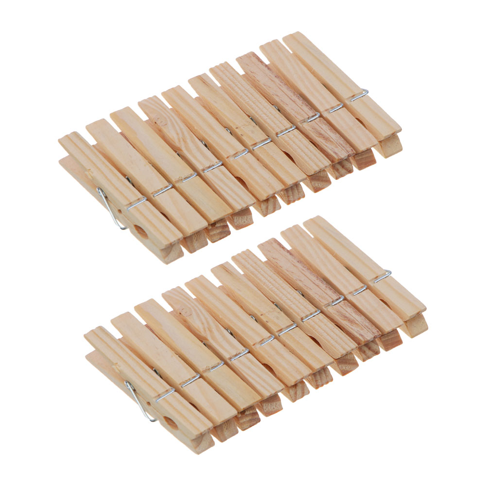 Набор прищепок 20шт, натуральное дерево VETTA (10/10/60)