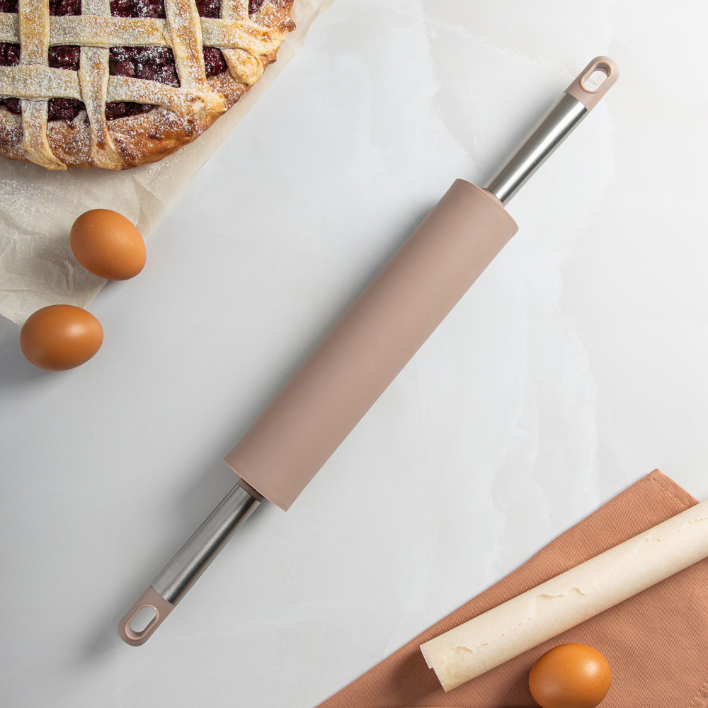 Скалка для теста 49,5*5см SATOSHI Алион силикон (1/10/20)