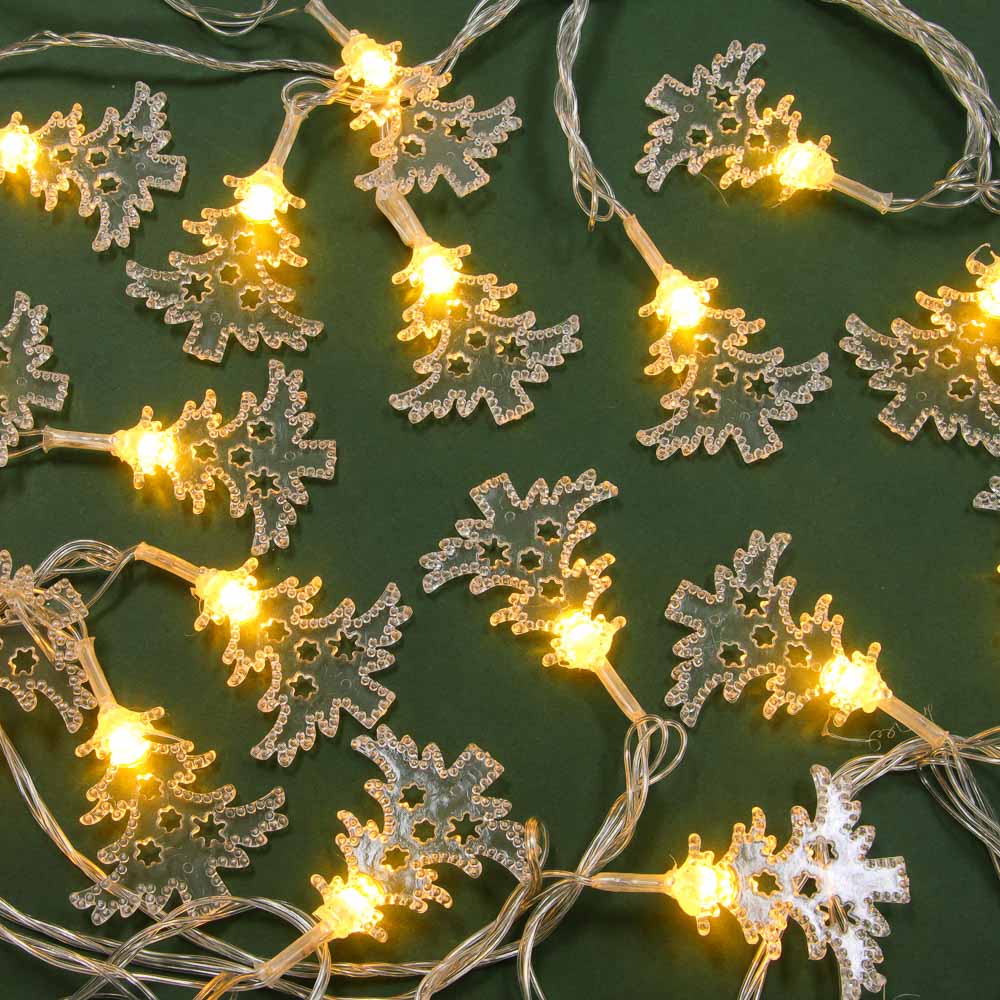 Гирлянда эл. насадка "Елочка" 5м, 20LED, шампань, пост.свеч, ПВХ проз, 220В СНОУ БУМ (1/1)