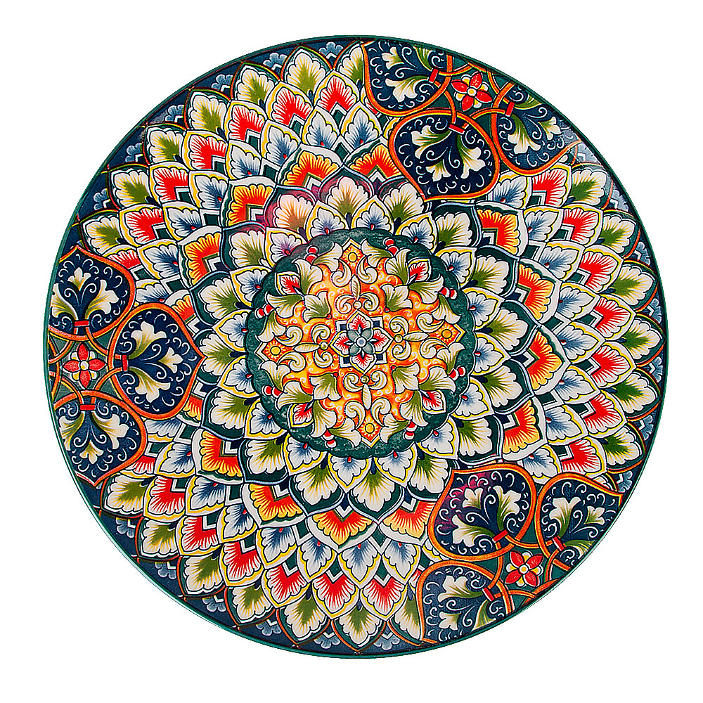 "Arabesque" Блюдо (зеленый) d=27см,h=3см (транспортная уп.) фрф. (6/24)