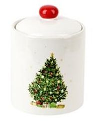 "Новогодняя ель" Банка 680мл 10*10*14см  (керам) п/у (1/36)