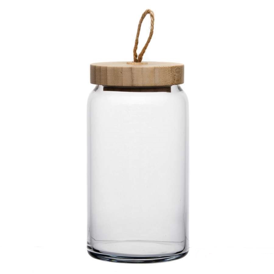 Банка ВУДИ 1130мл с/бамбук.кр. (стекло) (6)