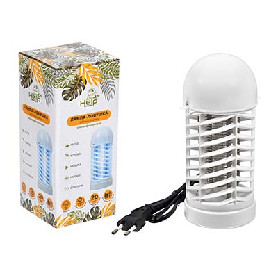 Лампа-ловушка д/уничтожения ЛЕТАЮЩИХ НАСЕКОМЫХ, 220 В, 9х9х20 см (12)