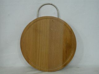 Доска разделочная кругл. d=25см с мет.руч (бук) (10)