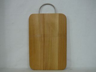 Доска разделочная б/желоба 37*23см мет/руч (бук) (1/10)