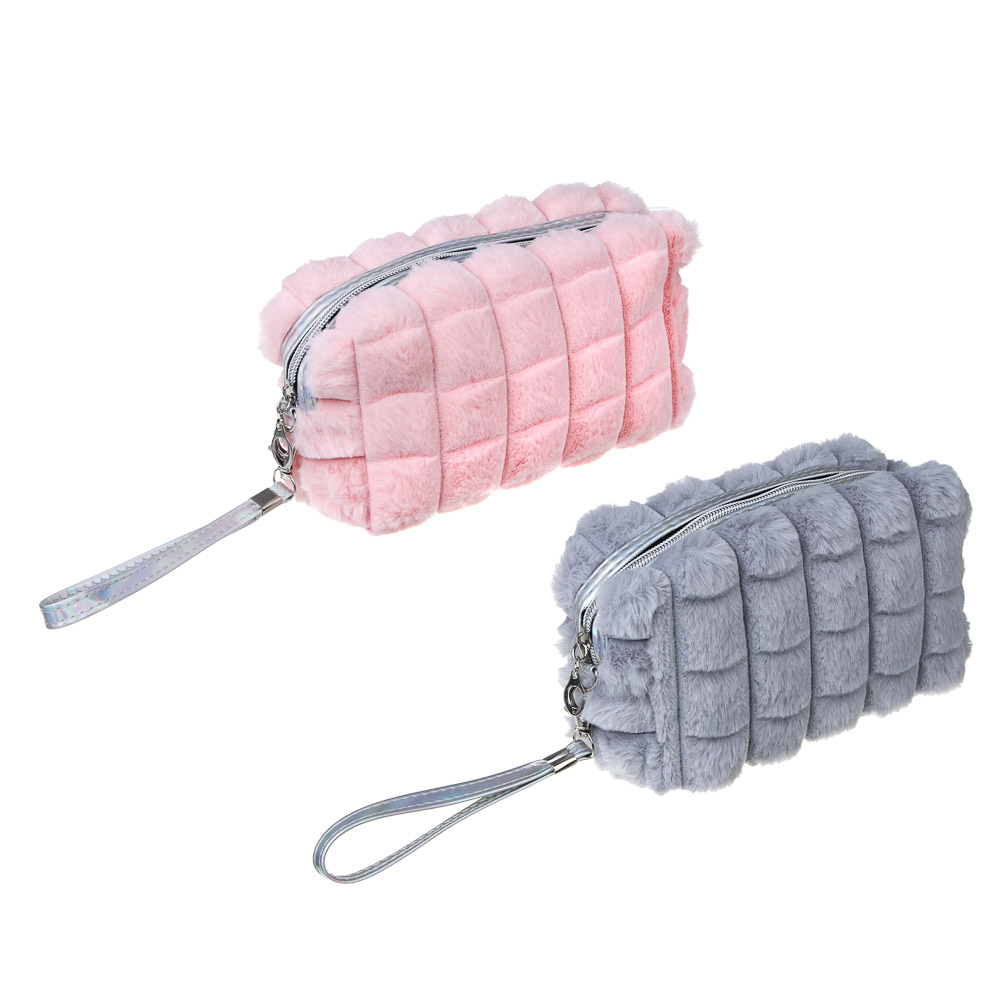 Косметичка из искусств. меха Флаффи, 100% ПЭ, 18х10х7см, 2 цв ЮL (4/4)