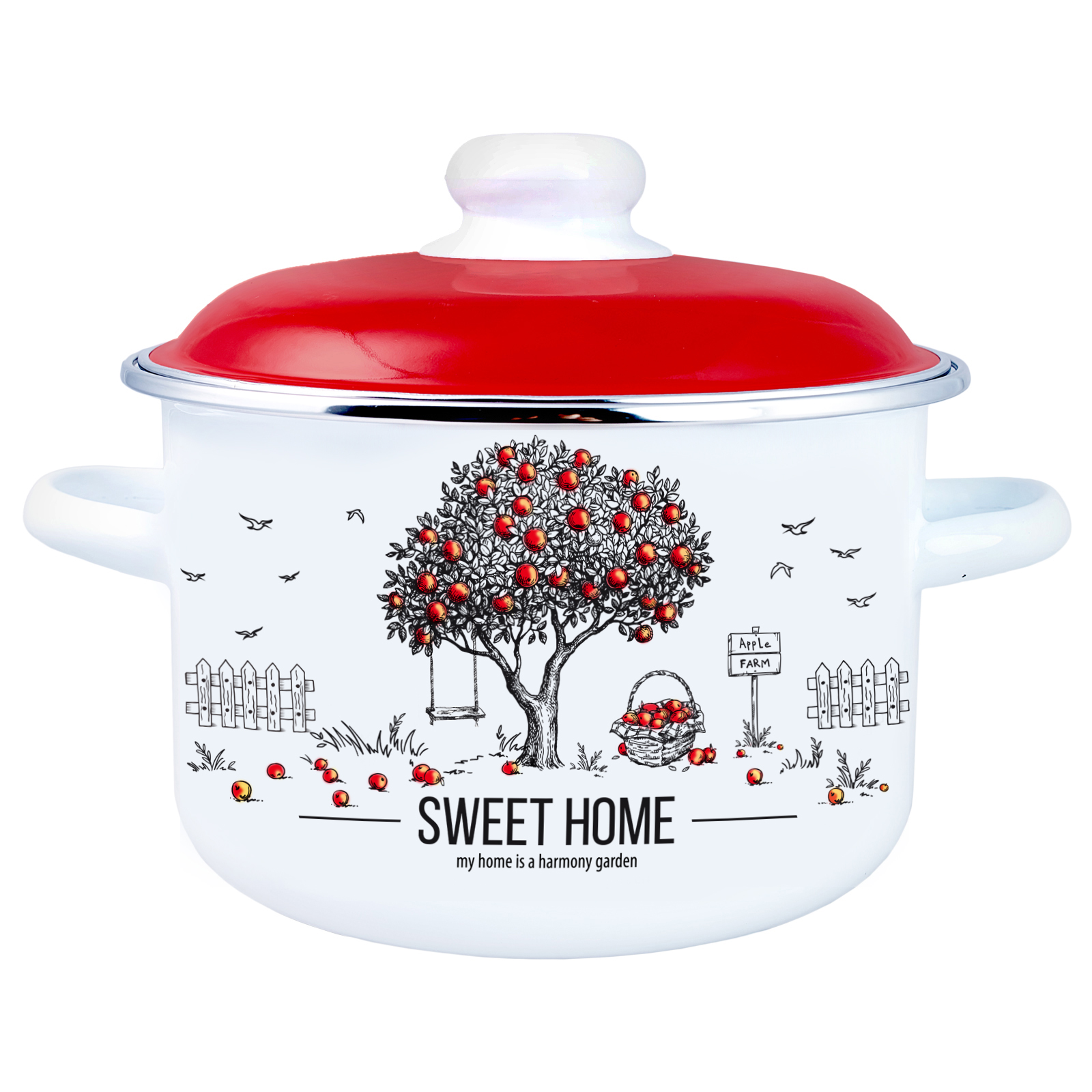 Кастрюля 2,0л Appetite Apple Tree эмаль (1/8)