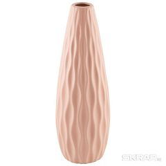 Ваза "Волны" оранжевая(10,5*31см) (кер) (1/24)
