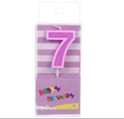Свеча для торта Цифра Яркий праздник "7" 7,5 см (1/60)