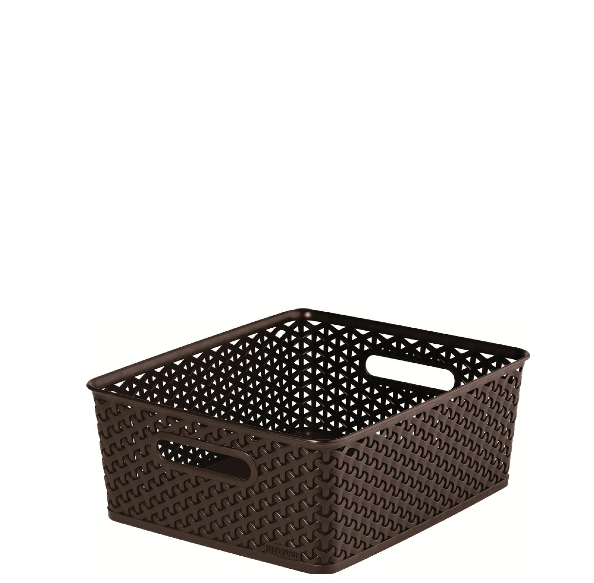 Корзина Curver My Style M,355x296x133мм,13л, с ручками, темно-коричневая(пласт.) С196888 (1/4)