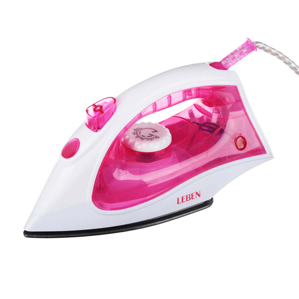 Утюг с отпаривателем LEBEN 1200Вт подошва - а/п, прозрачный корпус (1/20)