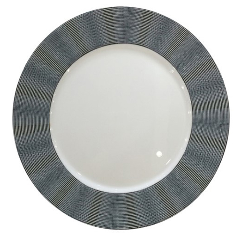 Тарелка подстановочная, опаловое стекло, 26.5см MILLIMI Графит (6/36) 