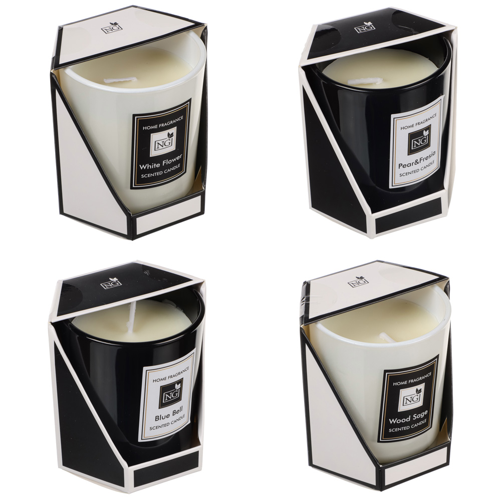 Свеча ароматизированная Home 140 гр. wood sage, white flower, bluebell, pear NEW GALAXY (1/4)