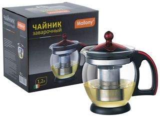 Чайник 1200мл зав.  мет.фильтром (стекло, нжс) (1/24)