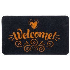 Коврик 45*75см "Familia"  "Welcome" SUNSTEP (полиэстер,ТПР)(15/15)