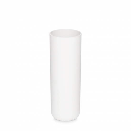 Ваза д/цветов Д90мм,В255мм (белый) (уп.12)