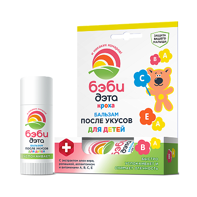Бальзам-карандаш после укусов насекомых" 10 мл "БЭБИ ДЭТА" (6/24)