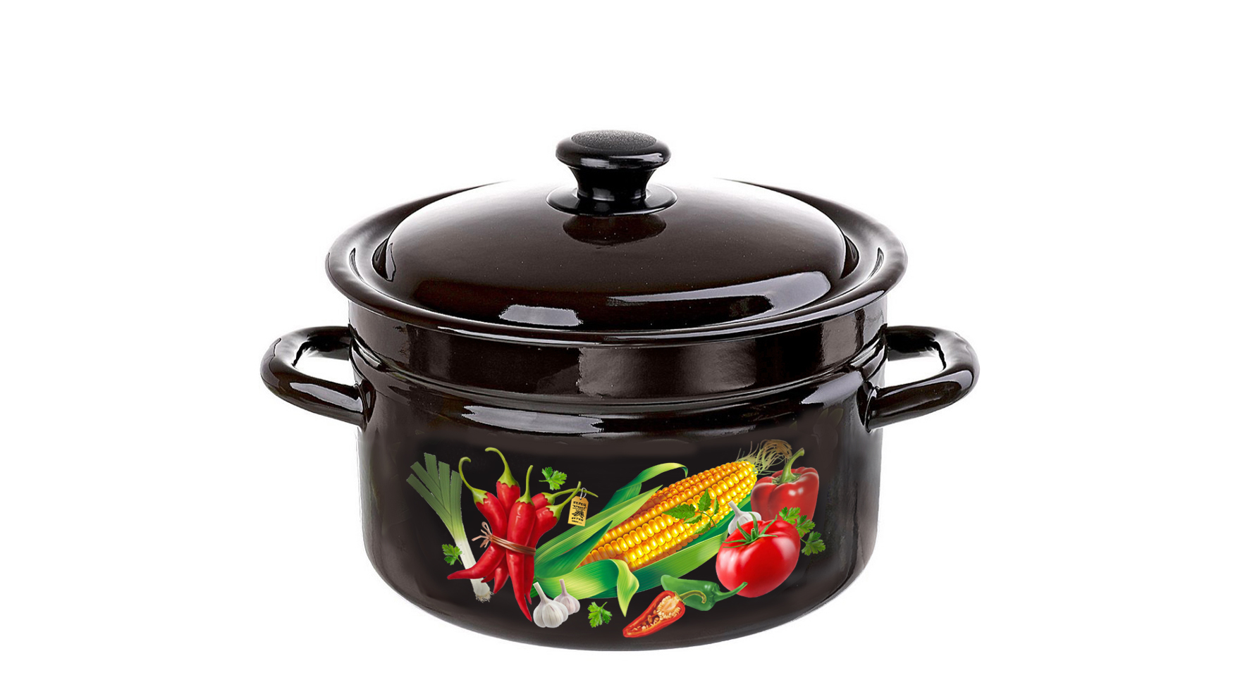 Кастрюля  5,0л цил. Царица полей (корич) (1/4)