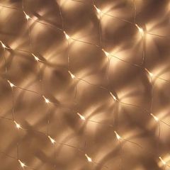 Гирлянда электр. Сеть 2,5*0,5м, 100LED шампань,прозр.провод 220В СНОУ БУМ (1/100)