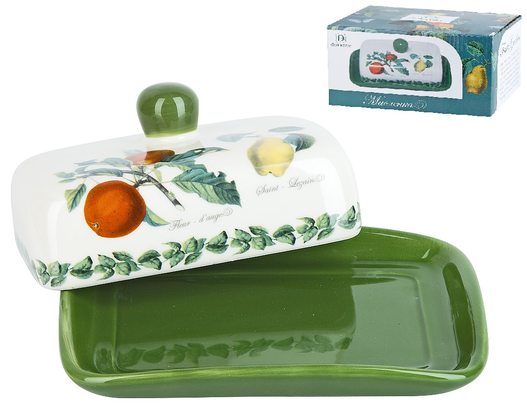 "Fruit Garden" Масленка 17х12,5х8см (подарочная упаковка) керам.(1/24)