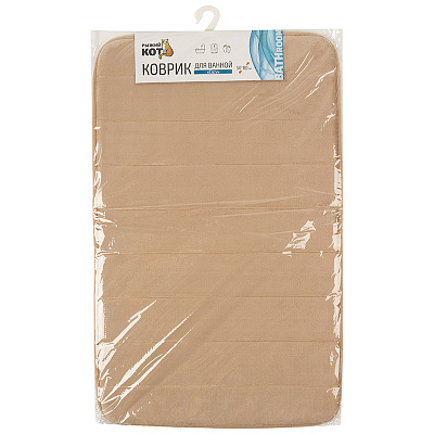 Коврик для ванной "Cozy", 50*80 см, цвет-бежевый (24)